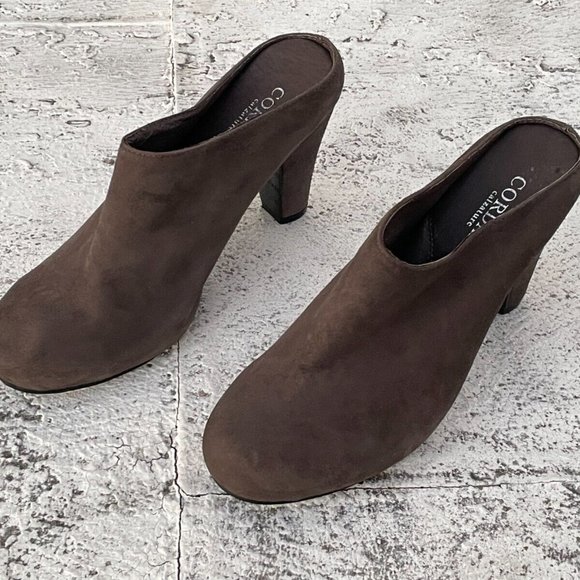 Cordani Shoes - Cordani Calzature Women Mule Shoes Gray Suede Leather Heel Sandal Size 39.5